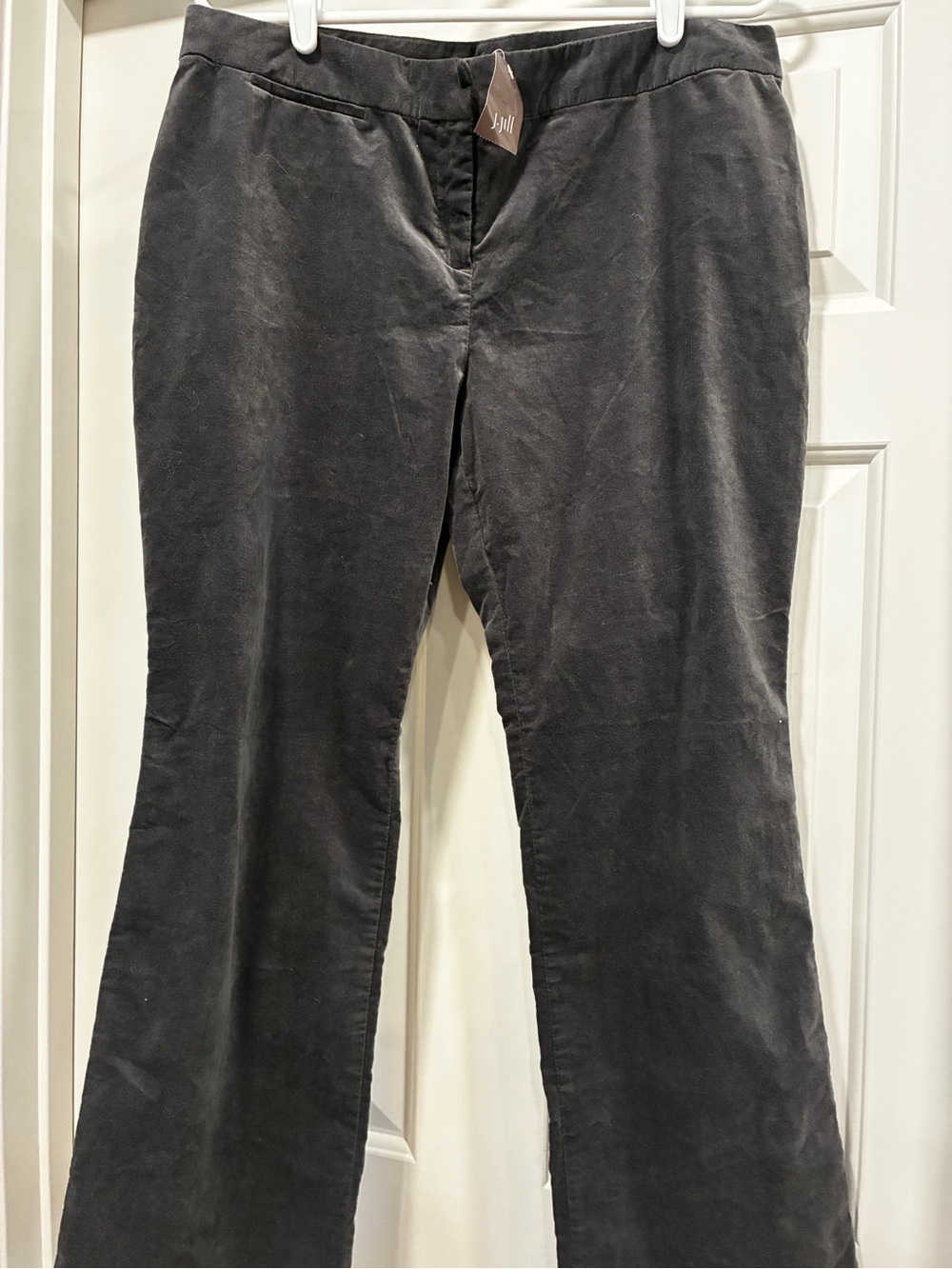 J. Jill Dark Gray Flare Velvet Pants